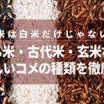 お米は白米だけじゃない！もち米・古代米・玄米など美味しいコメの種類を徹底解説