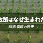 減反政策はなぜ生まれたのか――戦後農政の歴史